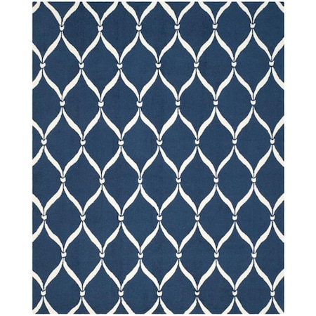 Safavieh Four Seasons Hand Hooked Runner Rug- Navy - Ivory- 2 ft. 3 in. x 8 ft. FRS242H-28